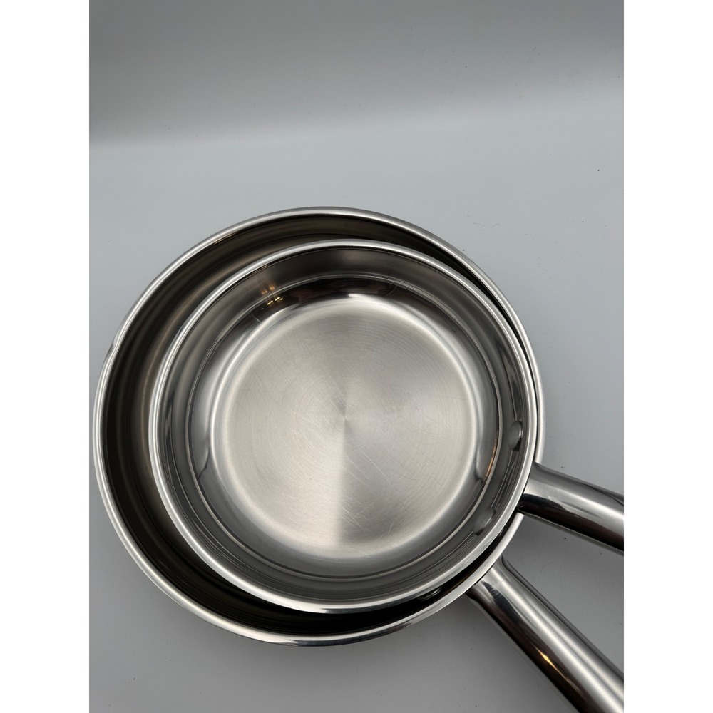 Wolfgang Puck Cafe Collection 18/10 Stainless Steel Skillet Frying Pan Set 2pc